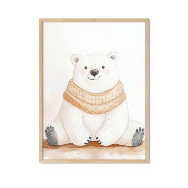 cosy bear plakat dla dzieci z misiem