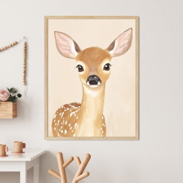 endearing deer plakat ścienny
