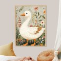 floral goose plakat dziecięcy