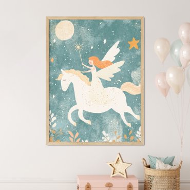 plakat dziewczęcy flying fairy