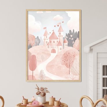 plakat dziewczęcy peach castle