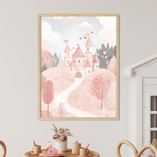 plakat dziewczęcy peach castle