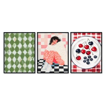 plakaty w zestawie checkered day
