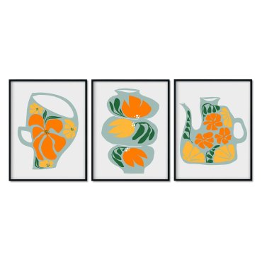 floral ceramics plakaty w zestawie