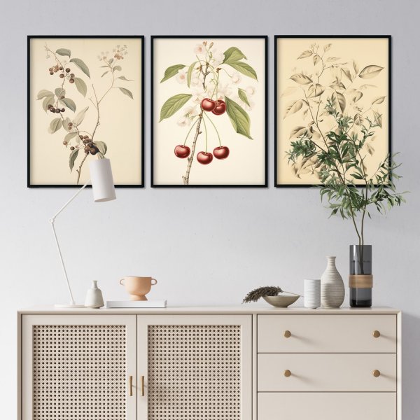 herbarium pages plakaty w zestawie