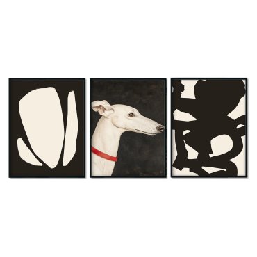 white dog plakaty ścienne