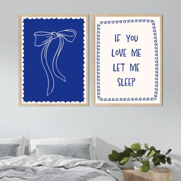 zestaw dwóch plakatów bedtime routine