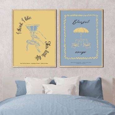 blissful escape plakaty w zestawie