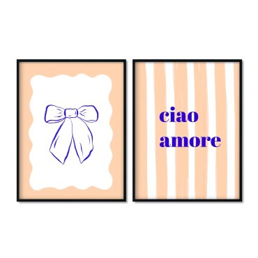 ciao amore plakaty z napisem