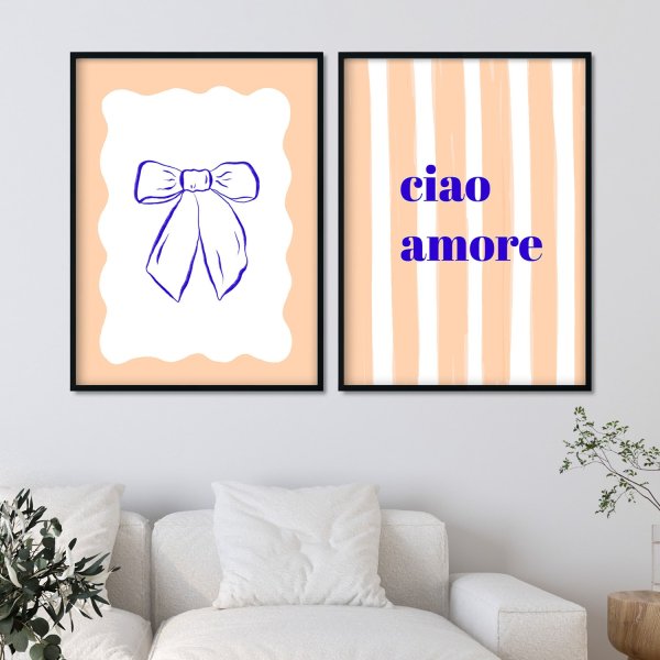 ciao amore plakaty z napisem