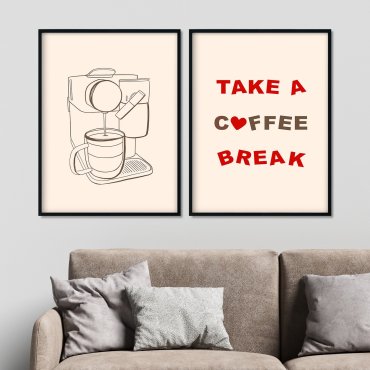coffee break plakaty z kawą