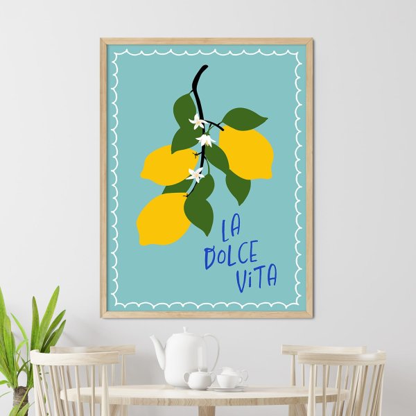 sweet lemonade plakat z cytrynami