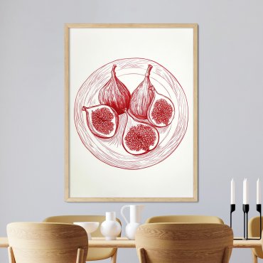 fig dessert plakat owocowy