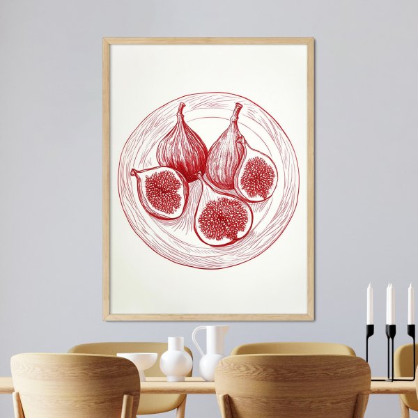 fig dessert plakat owocowy fig dessert plakat owocowy