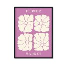 plakat w fioletowym kolorze flower market