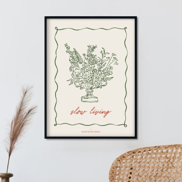 french vase plakat roślinny