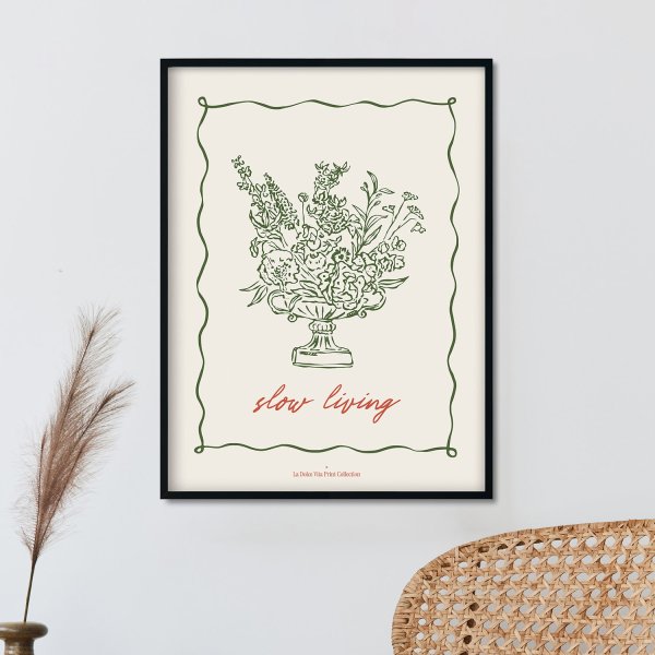 french vase plakat roślinny