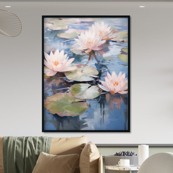 lily pond plakat w ramie