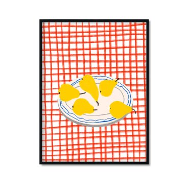 pear breakfast plakat w owoce