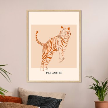 plakat zwierzęcy wild and free