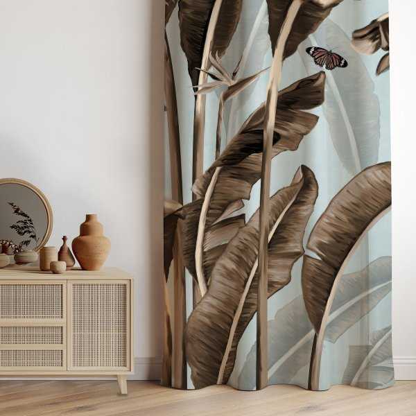 Zasłony z wzorem Artful Palm