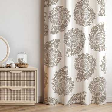 Zasłony z wzorem Beige Shells