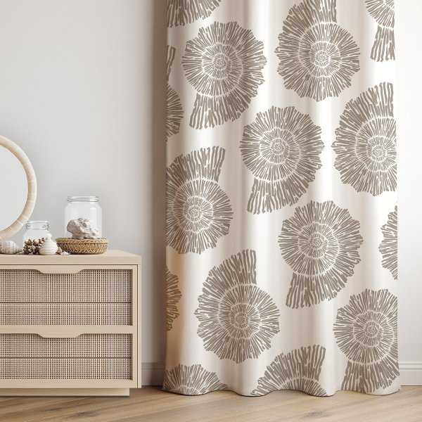 Zasłony z wzorem Beige Shells