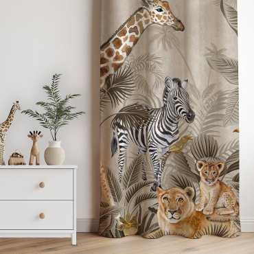 Zasłony z wzorem BOHO SAFARI
