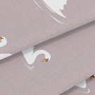 Zasłony w łabędzie Subtle Swans z bliska