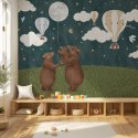 Tapeta z dziecięcym wzorem Bear Family