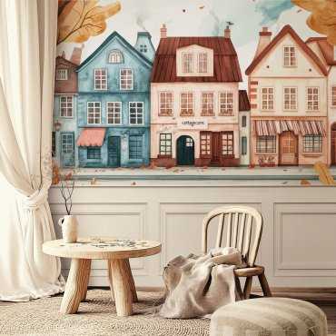 Country Street - Tapeta ścienna z artystycznym wzorem