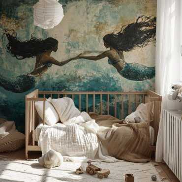 Mermaid Fresco tapeta w syreny