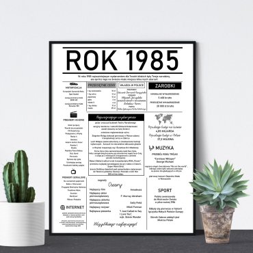 rocznik 1985 plakat na urodziny