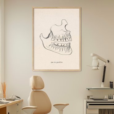 dentysta profil szczęki plakat