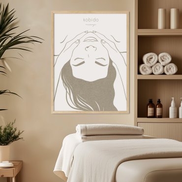 plakat ścienny masaż kobido