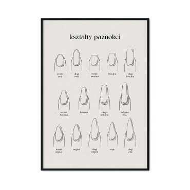 plakat w ramie kształty paznokci