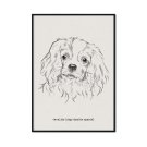 plakat w ramie pies cavalier spaniel