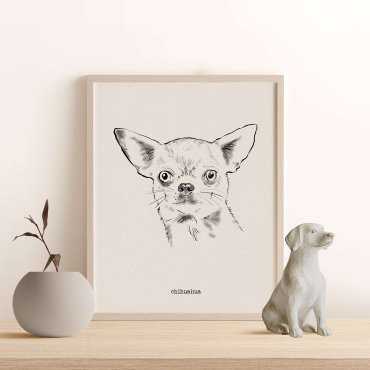 plakat z psem chihuahua