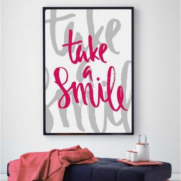 Take a smile - Plakat typograficzny