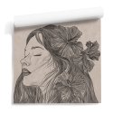 tapeta na ścianę woman with hibiscus