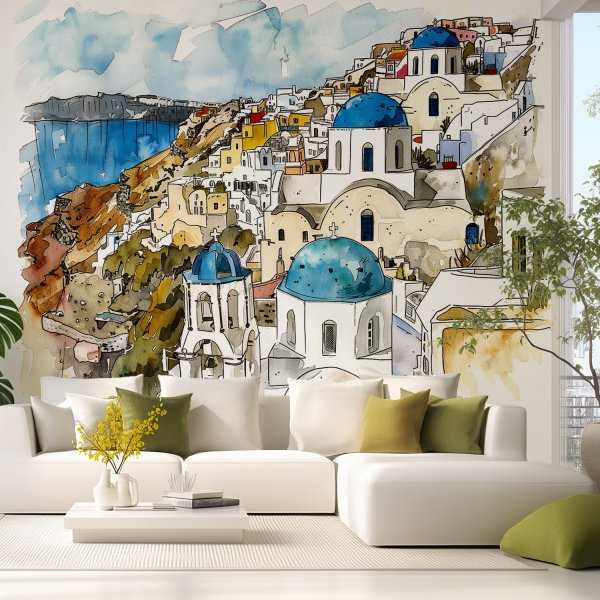 santorini vibes tapeta