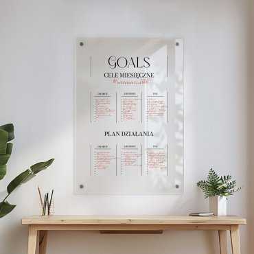planer przezroczysty Goals z mapą celów