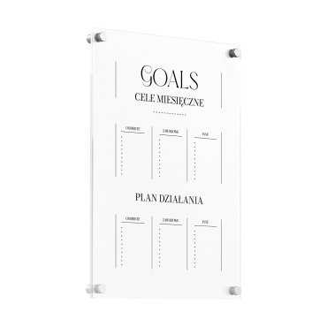 planer przezroczysty Goals z mapą celów