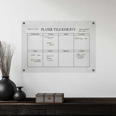 planer transparentny tygodniowy