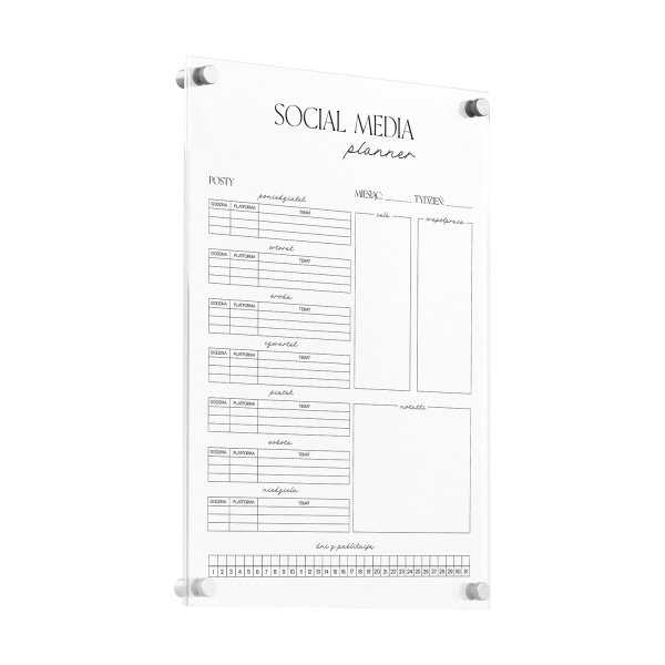 planer transparentny social media planer transparentny social media