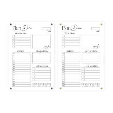 Planer transparentny - Planer Dnia