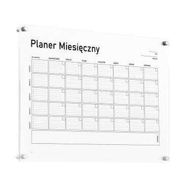 Planer transparentny - Planer Miesięczny
