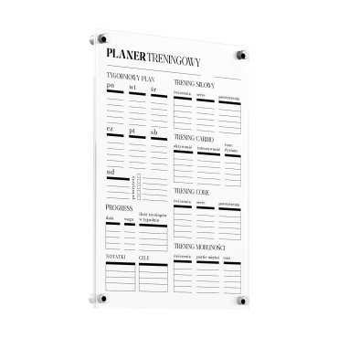 Planer transparentny - Planer Treningowy