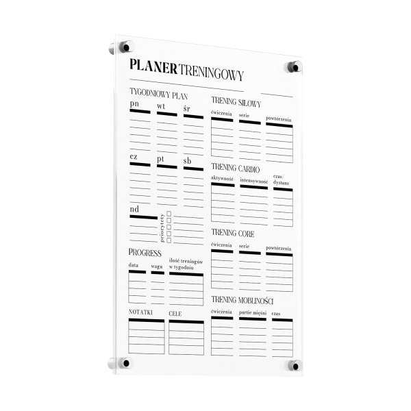 Planer transparentny - Planer Treningowy Planer transparentny - Planer Treningowy