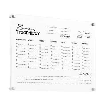 Planer transparentny - Planer Tygodnia